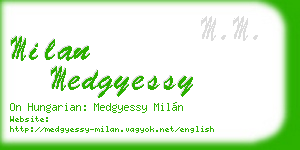 milan medgyessy business card